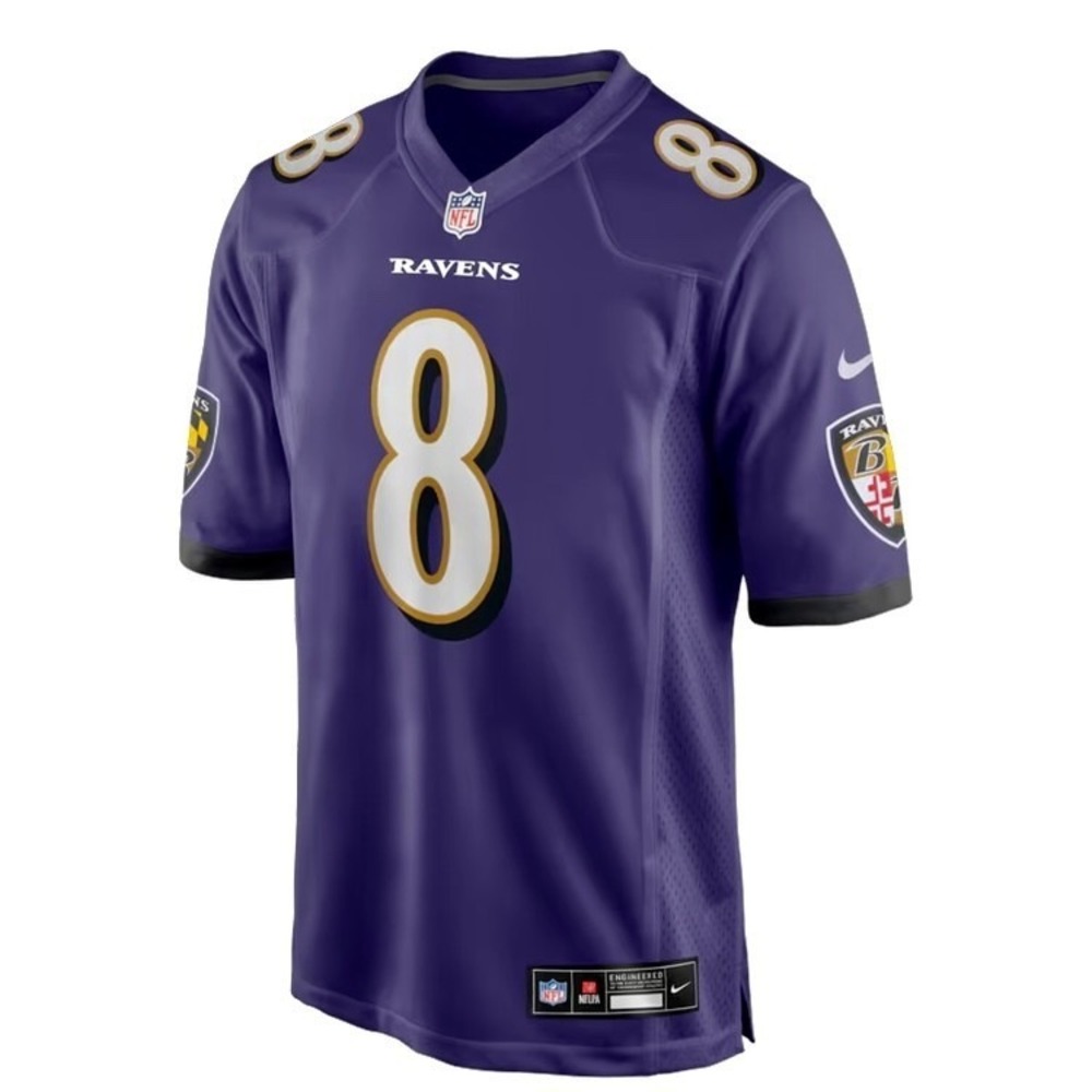 Lamar Jackson Baltimore Ravens‎ 8 NFL Jersey Men XL Purple Nike On Field Fit NWT